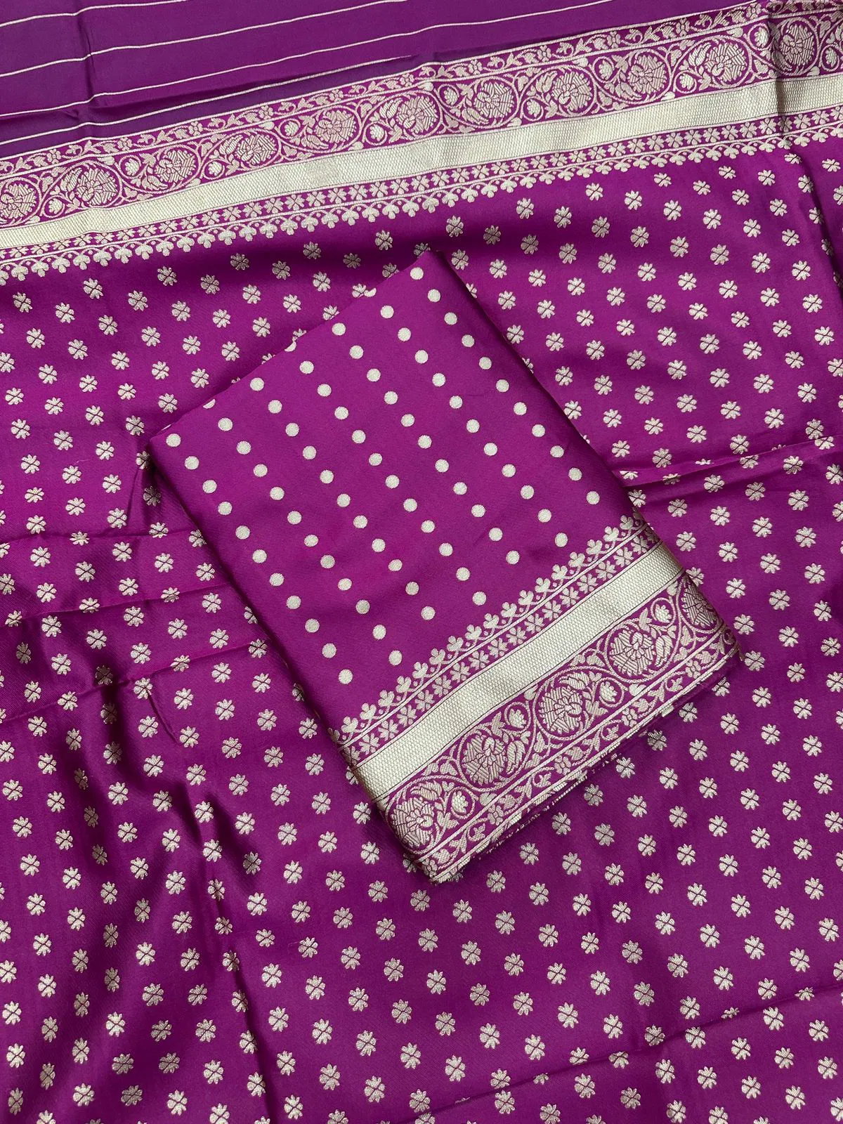 Purple Butti By Aab Soft Lichi Silk Wedding Wear Saree Orders In India